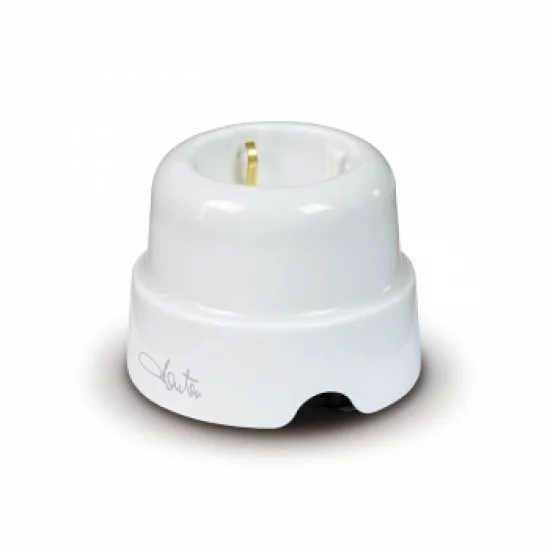 FANTON ceramic socket, white, 2P+T 16A 250V, F84011