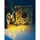 Christmas LED - Glass Moon with Light Chain “Morning Dew“ and 6h timer, 524710