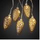 Christmas LED Light Chain with Glass Pine Cones in Vintage Style, 521320 (2,3 m)