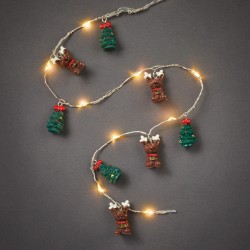 Christmas LED - Star Light Chain with reindeer and Christmas trees, 524260 (2.4 m)