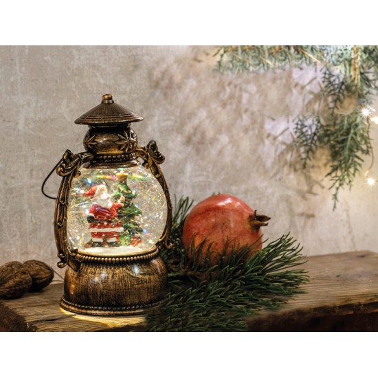 Christmas LED - Water Ball Lantern, with Santa Claus and Christmas Tree, 524468