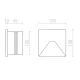 RENDL LED recessed stairs light, terazzo decor 3W, 3000K, 220lm CRISPI, R13094