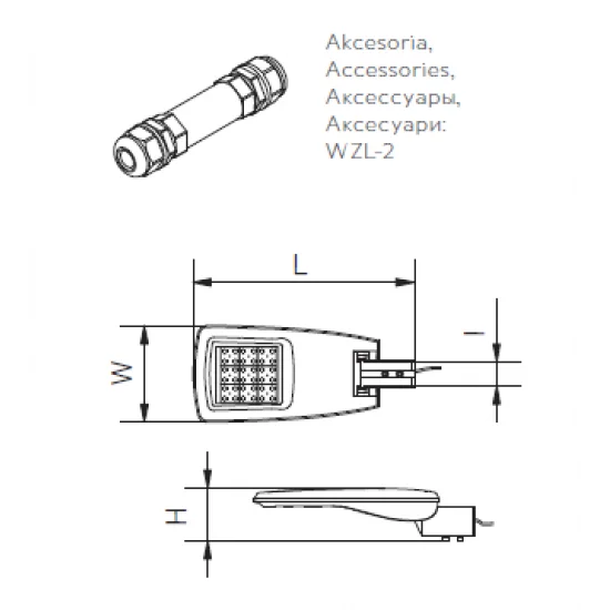 GTV road, urban LED light STELLA, 80W, 4000K, 10400lm, LD-STEL080W-40 GTV road, urban LED light STELLA, 80W, 4000K, 10400lm, LD-STEL080W-40