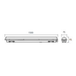 GTV waterproof LED light BETIS 70W, 4000K, 8400lm, LD-BETISD70W-30