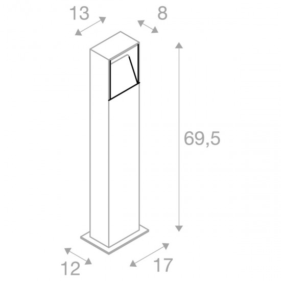 SLV garden LED luminaire LOGS 70, 232125