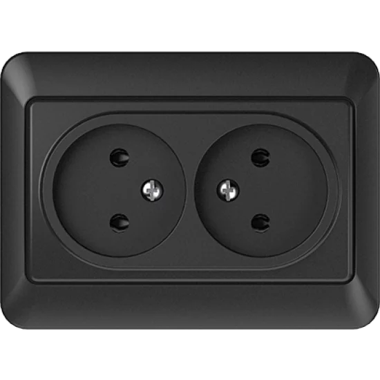 Vilma 2-way socket without earthing 16A/205V, RP16-020an Vilma 2-way socket without earthing 16A/205V, RP16-020an