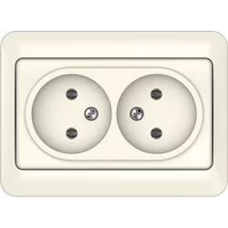 Vilma 2-way socket without earthing 16A/205V, RP16-020iv