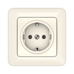 Vilma socket with earthing with frame 16A/205V, RP16-002iv
