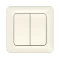Vilma 2-gang switch with frame insert, P510-020iv