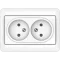 Vilma 2-way socket without earthing 16A/205V, RP16-020ww