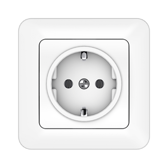 Vilma socket with earthing with frame 16A/205V, RP16-002ww