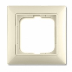 ABB Cover frame with decorative styling frame 1gang frame, ivory, Basic55, 2511-92-507