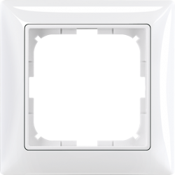 ABB Cover frame with decorative styling frame 1gang frame, white, Basic55, 2511-94-507