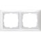 ABB Cover frame with decorative styling frame 2gang frame, white, Basic55, 2512-94-507