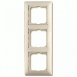 ABB Cover frame with decorative styling frame 3gang frame, ivory, Basic55, 2513-92-507