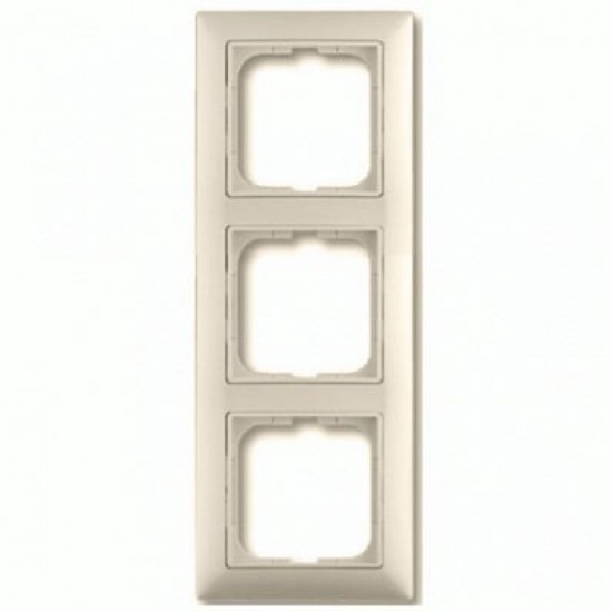 ABB Cover frame with decorative styling frame 3gang frame, ivory, Basic55, 2513-92-507