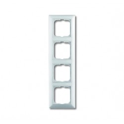 ABB Cover frame with decorative styling frame 4gang frame, white, Basic55, 2514-94-507