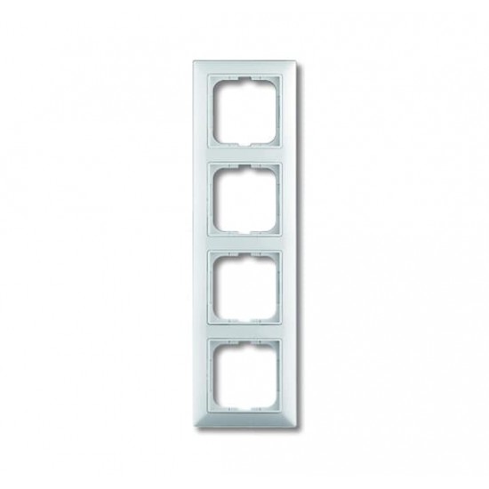 ABB Cover frame with decorative styling frame 4gang frame, white, Basic55, 2514-94-507