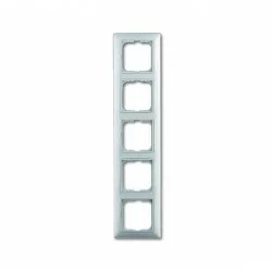ABB Cover frame with decorative styling frame 5gang frame, white, Basic55, 2515-94-507