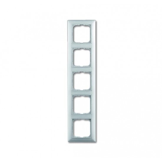 ABB Cover frame with decorative styling frame 5gang frame, white, Basic55, 2515-94-507