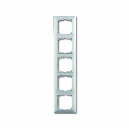 ABB Cover frame with decorative styling frame 5gang frame, white, Basic55, 2515-94-507