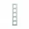 ABB Cover frame with decorative styling frame 5gang frame, white, Basic55, 2515-94-507