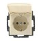ABB SCHUKO® socket outlet with hinged lid, ivory Basic55, 20 EUK-92-507