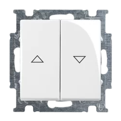 ABB Blind switch with cover SP, switch with interlock, white Basic55 2006/4 UC-94-507