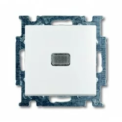 ABB Switch with rocker breaking circuit, 1-pole with neon lamp White Basic55 2006/1 UCGL-94-507