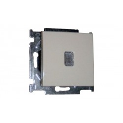 ABB Switch with rocker breaking circuit, 1-pole with neon lamp ivory Basic55 2006/1 UCGL-92-507