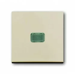 ABB Switch with rocker breaking circuit, 1-pole with neon lamp ivory Basic55 2006/1 UCGL-92-507