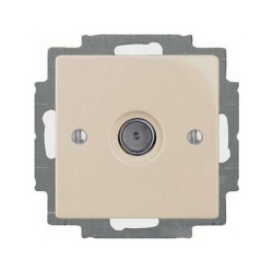 ABB For connection to a TV or FM co-axial aerial lead, ivory Basic55 1743-01-92-507