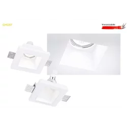 INTEC LIGHT recessed gypsum luminaire downlight GU10x1xmax35W, IP20, GHOST, INC-GHOST-Q1