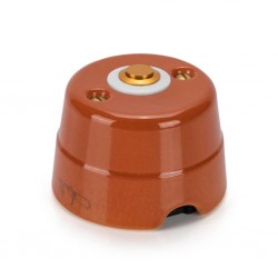 FANTON ceramic brass button, terracotta, 2A, 48V, F84003TC