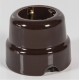 FANTON ceramic socket, brown, 2P+T 16A 250V, F84011BW