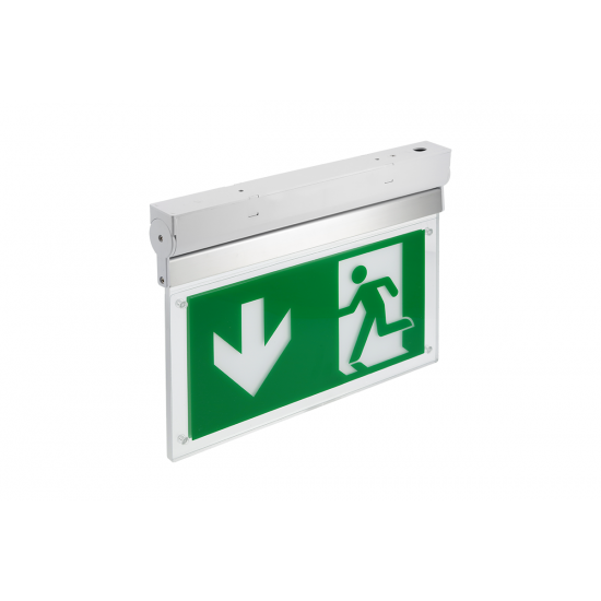 GTV Surface Emergency fixture LED, 3W, 6400K, 1h, IP20, LD-CORSO1-00, TEST button