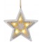 Christmas LED 3D Star, White-Washed Wood, for Suspending, 521047