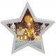 Christmas LED - 3D Star in White Frame “Winter Night“, 522914