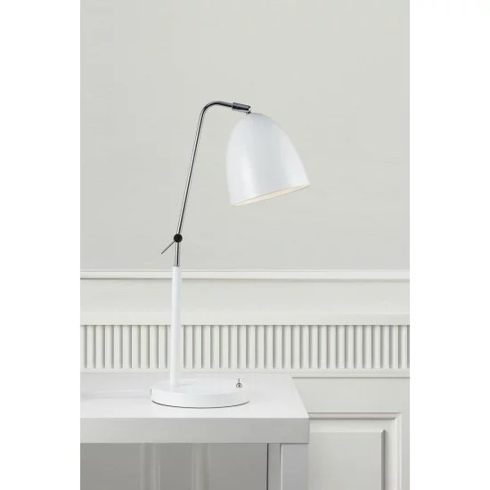 Nordlux table lamp Alexander, white, 1xE27x15W, 48635001 Nordlux table lamp Alexander, white, 1xE27x15W, 48635001