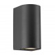 Nordlux outdoor wall light Canto Maxi 2, GU10, 2x28W, IP44, black, 49721003