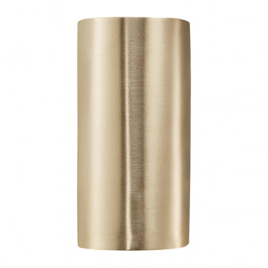 Nordlux outdoor wall light Canto Maxi 2, GU10, 2x28W, IP44, brass, 49721035