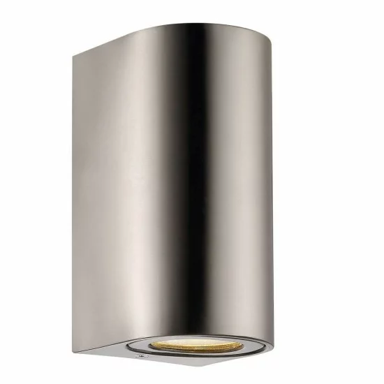 Nordlux outdoor wall light Canto Maxi 2, GU10, 2x28W, IP44, stainless steel, 49721034 Nordlux outdoor wall light Canto Maxi 2, GU10, 2x28W, IP44, stainless steel, 49721034