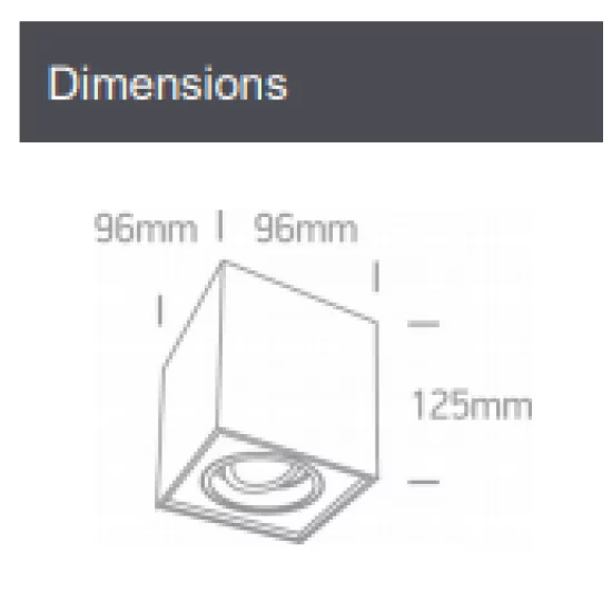ONE LIGHT ceiling light 10W, GU10, IP20, 12105YA/B