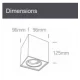 ONE LIGHT ceiling light 10W, GU10, IP20, 12105YA/B