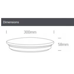 ONE LIGHT ceiling light LED, 15W, 3000K, 1050lm, IP20, 62026A/W