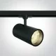 ONE LIGHT gaismeklis uzstādāms uz 3-fāžu sliedes 30W track spot ar COB LED, 2400lm, 3000K, 65642CT/B/W