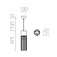 Rendl pendent concrete lamp 1xE27x42W, BURTON, R12931