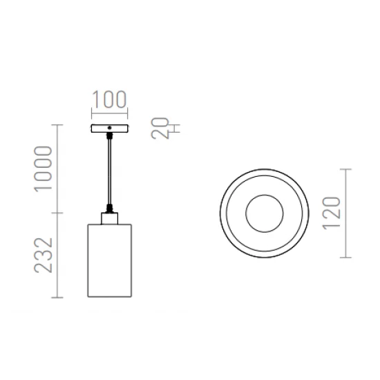 RENDL pendant lamp, terazzo decor 1xE27x28W, CAMINO, R13296