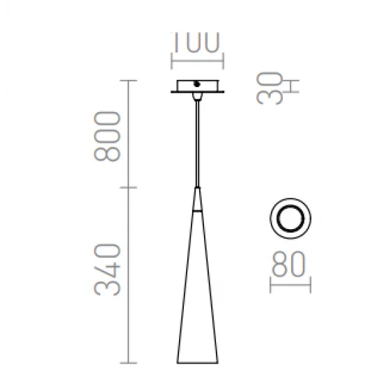 Rendl pendent lamp 1xGU10x35W, chrome, GRACE, R12080 Rendl pendent lamp 1xGU10x35W, chrome, GRACE, R12080