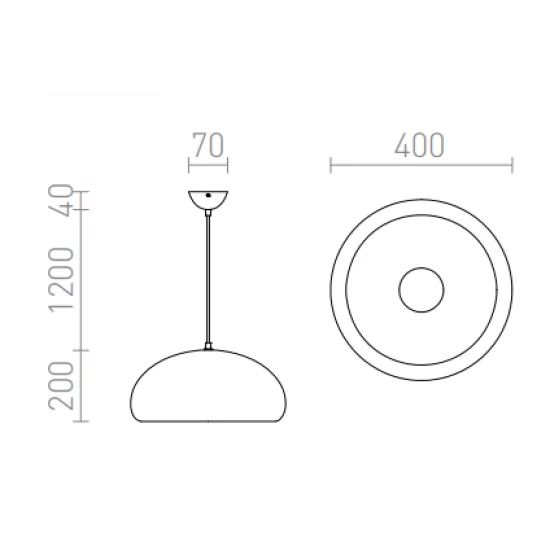 Rendl pendent lamp 1xE27x42W, shiny black, ROZE 40, R11703